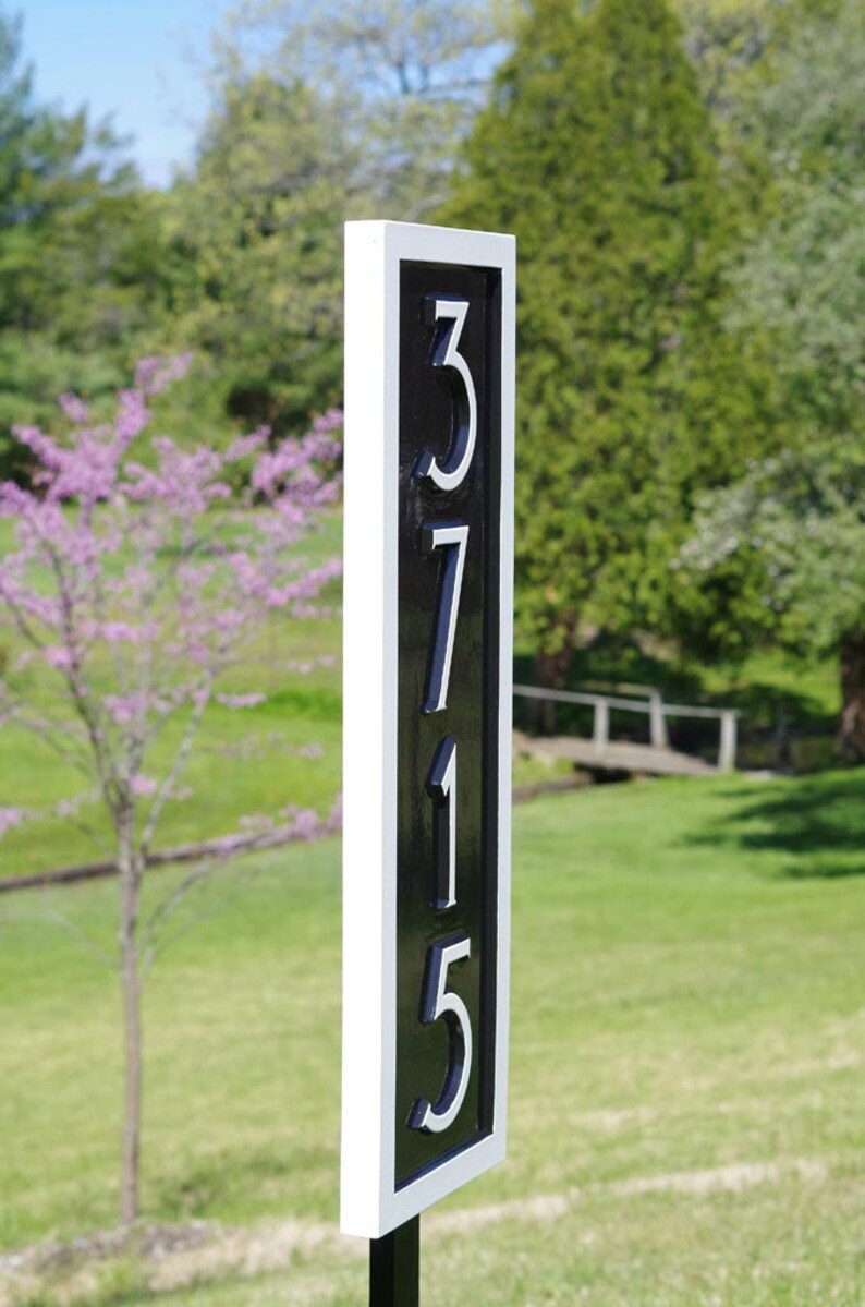 Vertical Address Sign Create Your Own House Number Custom Etsy