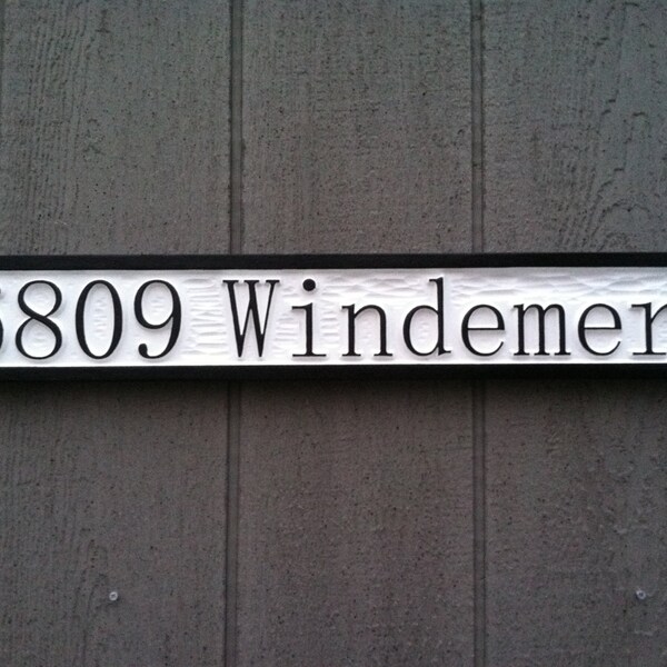 Personalized Address Sign with Street Name - Custom Carved House Number Sign - available in any size (A55)