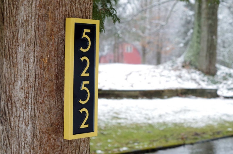Vertical Address Sign Create Your Own House Number Custom Etsy