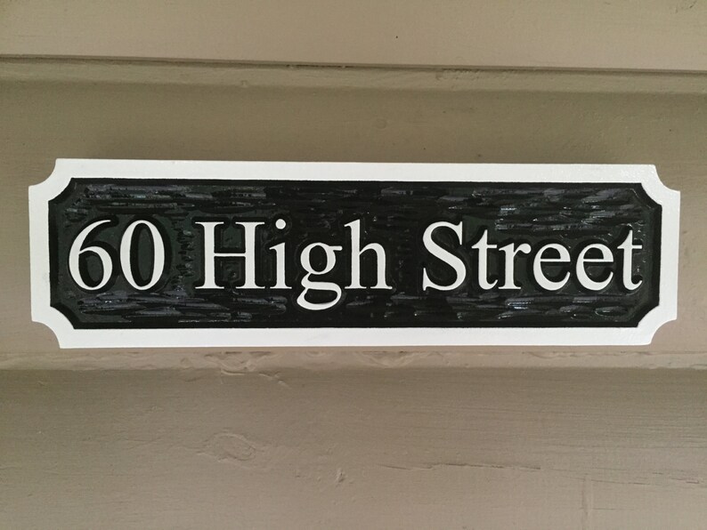 Personalized Address Sign with Street Name Custom Carved Etsy