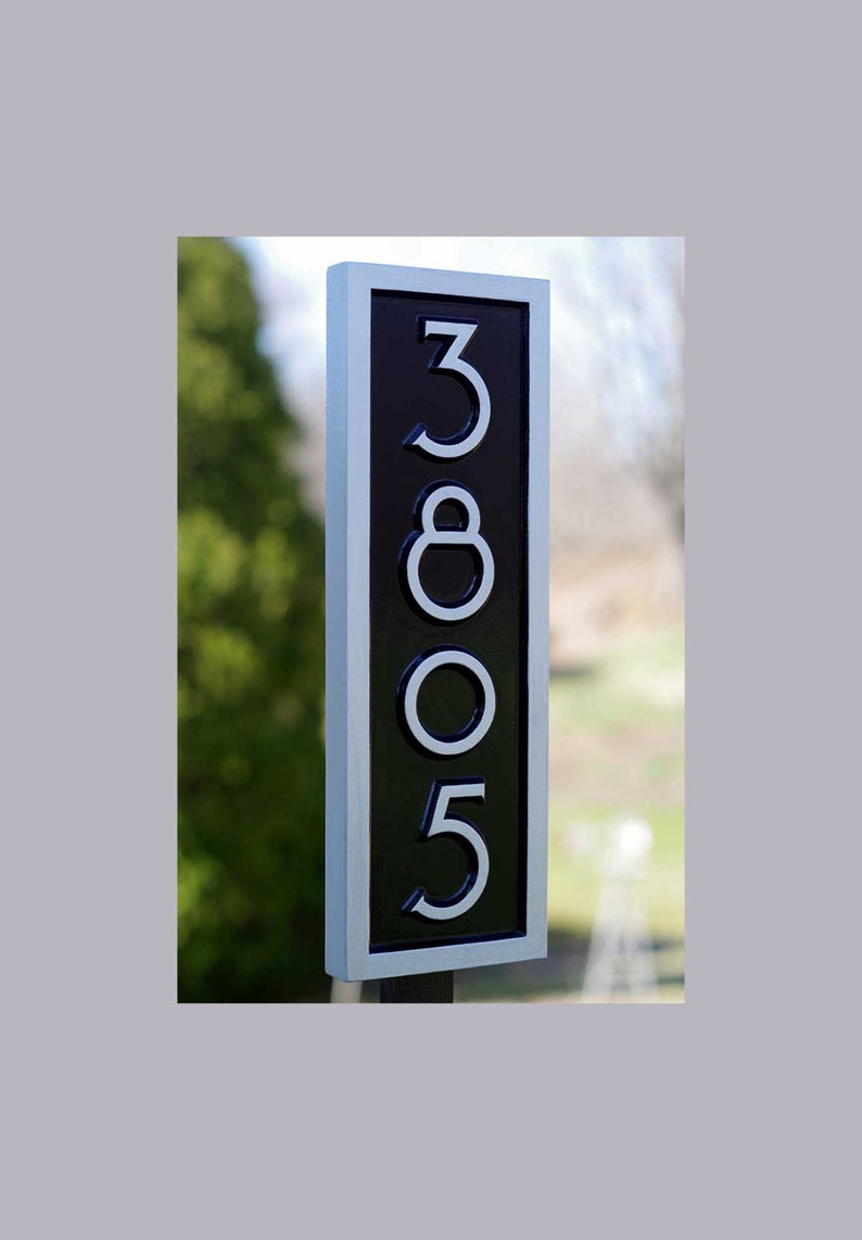 Vertical Address Sign Create Your Own House Number Custom Etsy