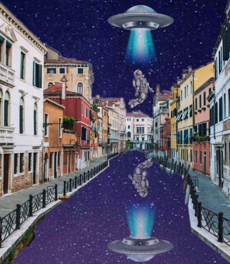 Earthly EscapeFine Art PrintWall DecorDigital CollageSpace