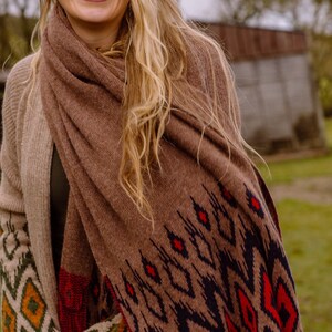 Alpaka Schal, Wrap, warmer Schal, Poncho, Geschenk für sie, Winter Schal, Weihnachtsgeschenk, einzigartiges Geschenk, Weihnachtsgeschenk für sie, handgemachtes Geschenk