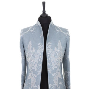 Floral Cashmere Longline Jacket: Smart Wedding Guest Blazer