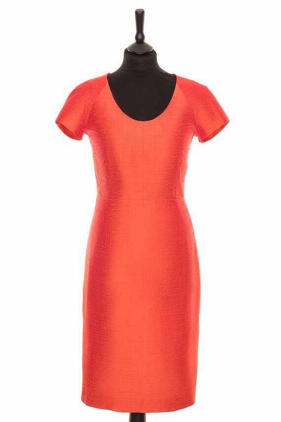 hot orange dress