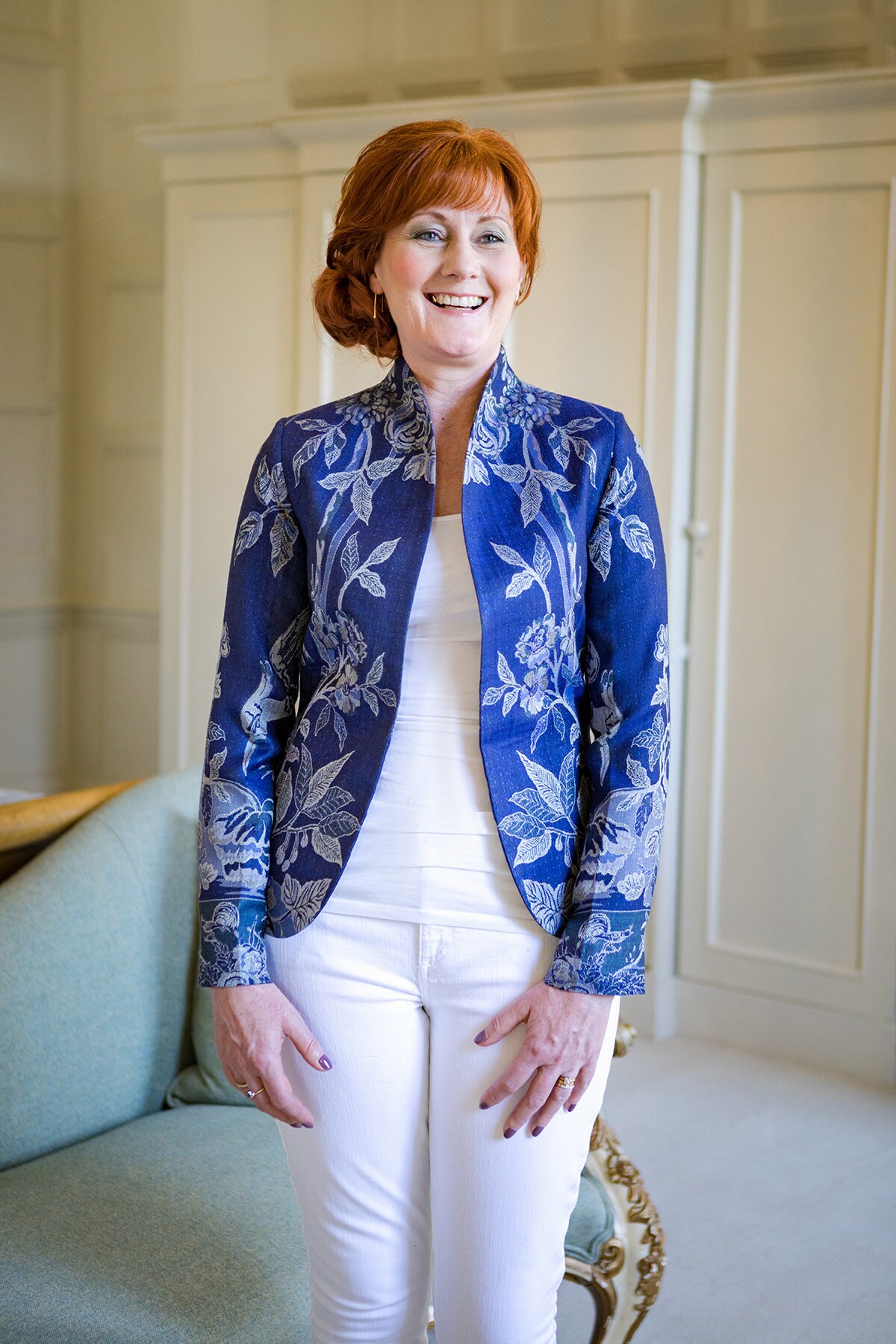 Bright Navy Blue Cashmere Jacket Smart 
