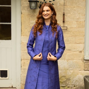 periwinkle blue mother of the bride dress Ivonne D by Mon Cheri - 221D44 V-Neck Sheath Evening Dress 8 / Mocha*