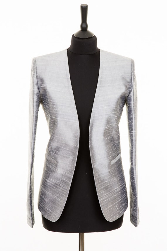 silver formal jacket