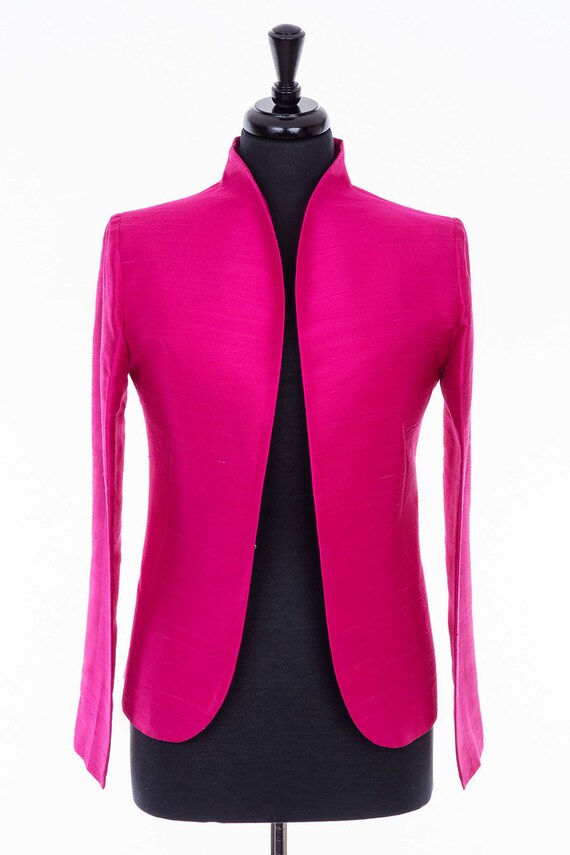 Pink fitted jacket sale