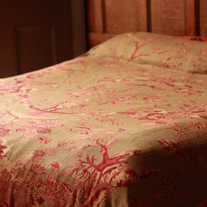 Omkeerbare plaid van kasjmierzijde: geborduurde sprei, wandkleed