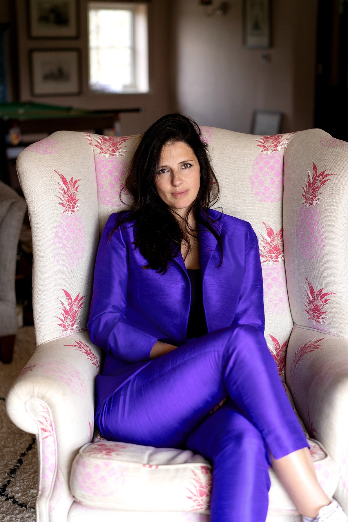 Purple sale cigarette trousers