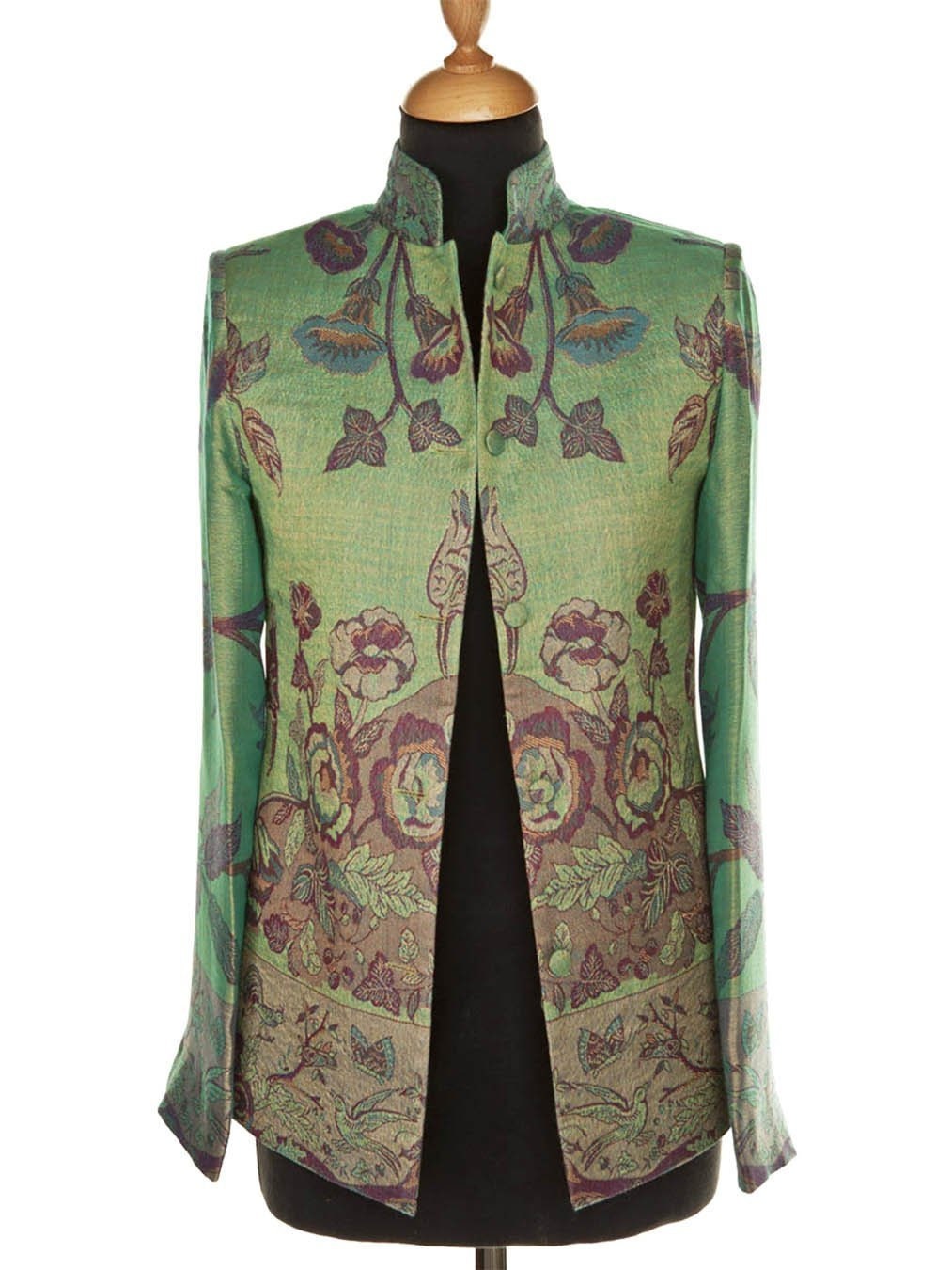 Women's nehru collar clearance jacket