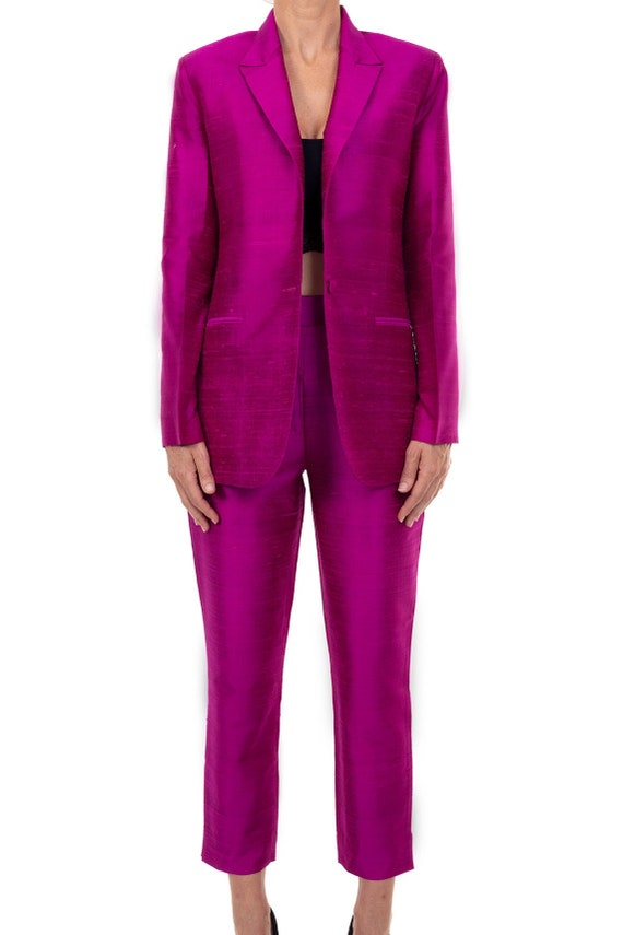 Silk cigarette trousers discount