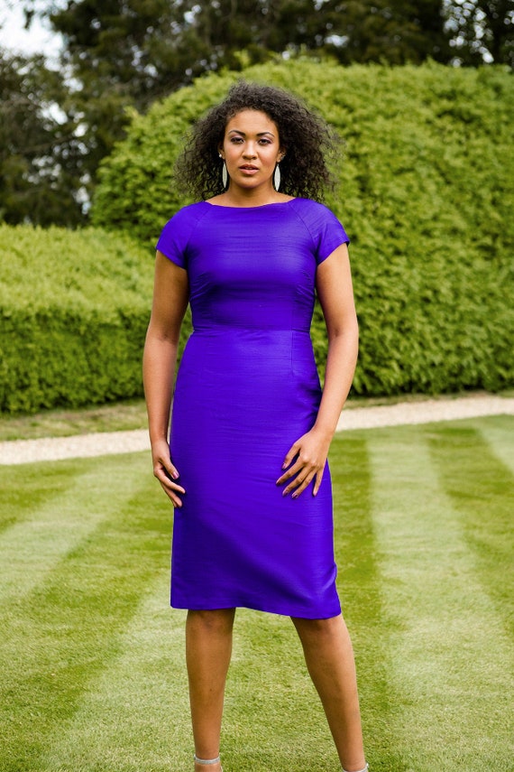 bright purple dress