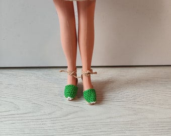 Espadrilles for dolls 1:6