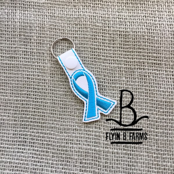 Teal (Ovarian Cancer-Cervical Cancer-Food Allergies-PTSD-Tourette's) Awareness KeyChain/Luggage Tag/Accessory/Gift Tag