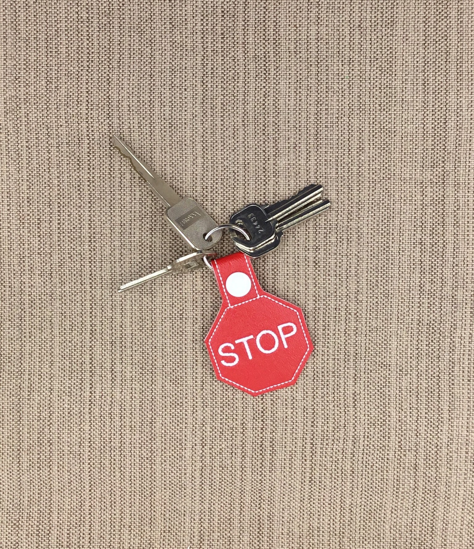 値下げ不可 imozon saving clothing キーホルダー Stop Sign Keychain: Embroidered Crossing Guard Gift - Etsy