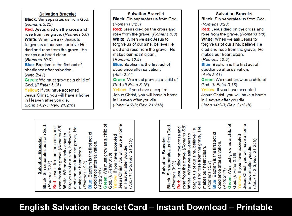 This simple guide comes packaged with each Enamel Charms Salvation Bracelet.  Equip kids to pres… | Bible lessons for kids, Wordless book, Kids sunday  school lessons