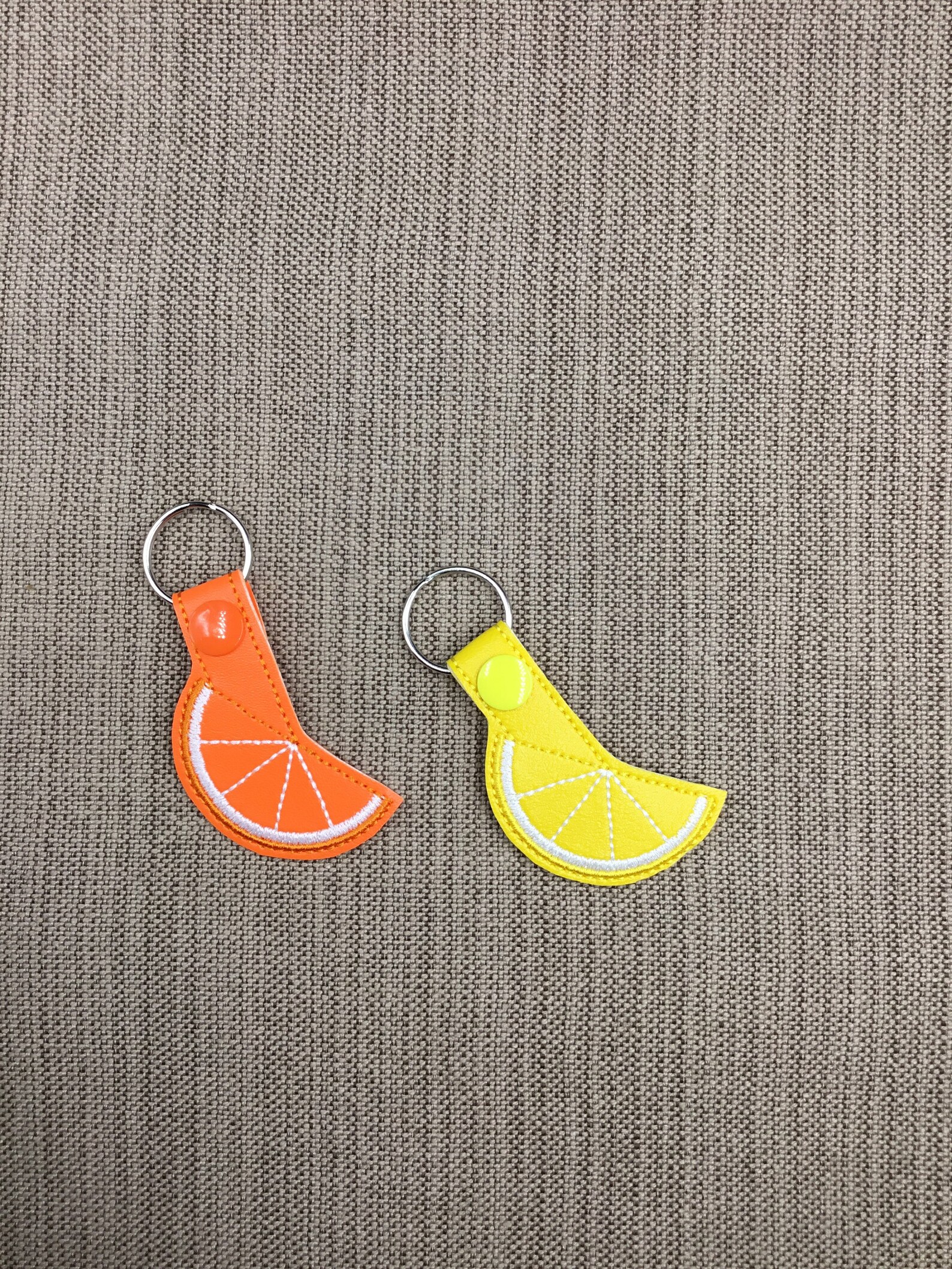 Orange Keychain Lemon Keychain Citrus Keychain Orange Etsy