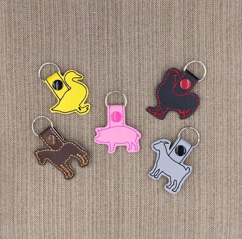 Farm Animal Keychain Horse Keychain Goat Keychain Etsy