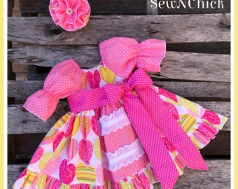 6-12 Mth Pink Heart Valentine's Dress FREE SHIPPING