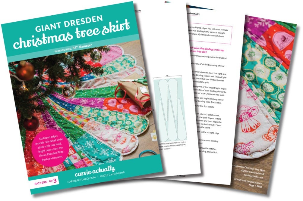 PDF Pattern for Giant Dresden Christmas Tree Skirt Etsy