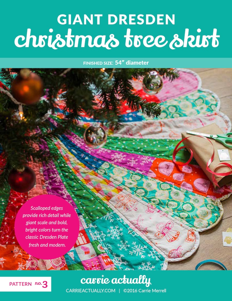 PDF Pattern for Giant Dresden Christmas Tree Skirt Etsy