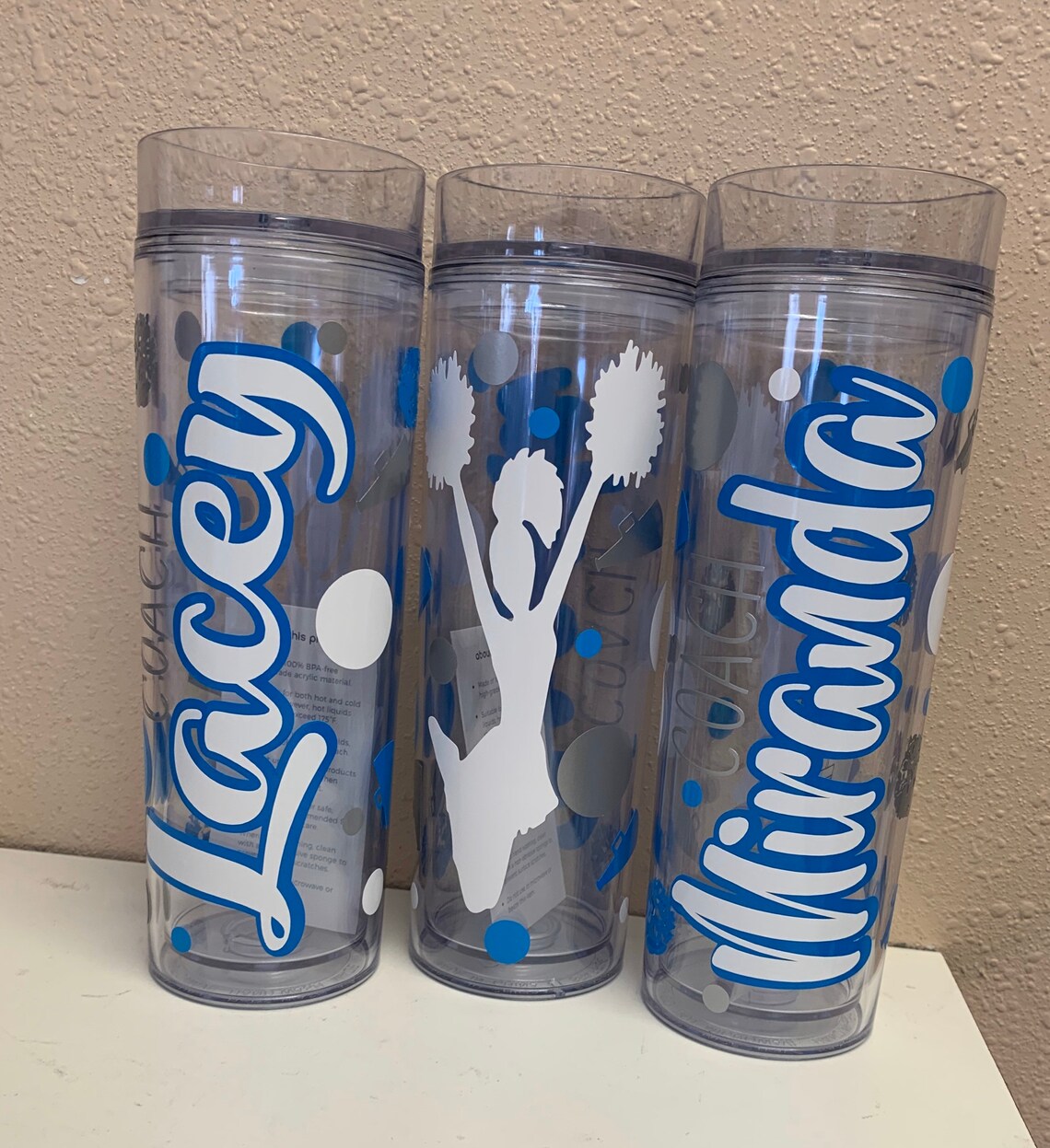 Cheerleading 16 oz Skinny Tumblers Cheer Tumbler Cup Cheer Etsy