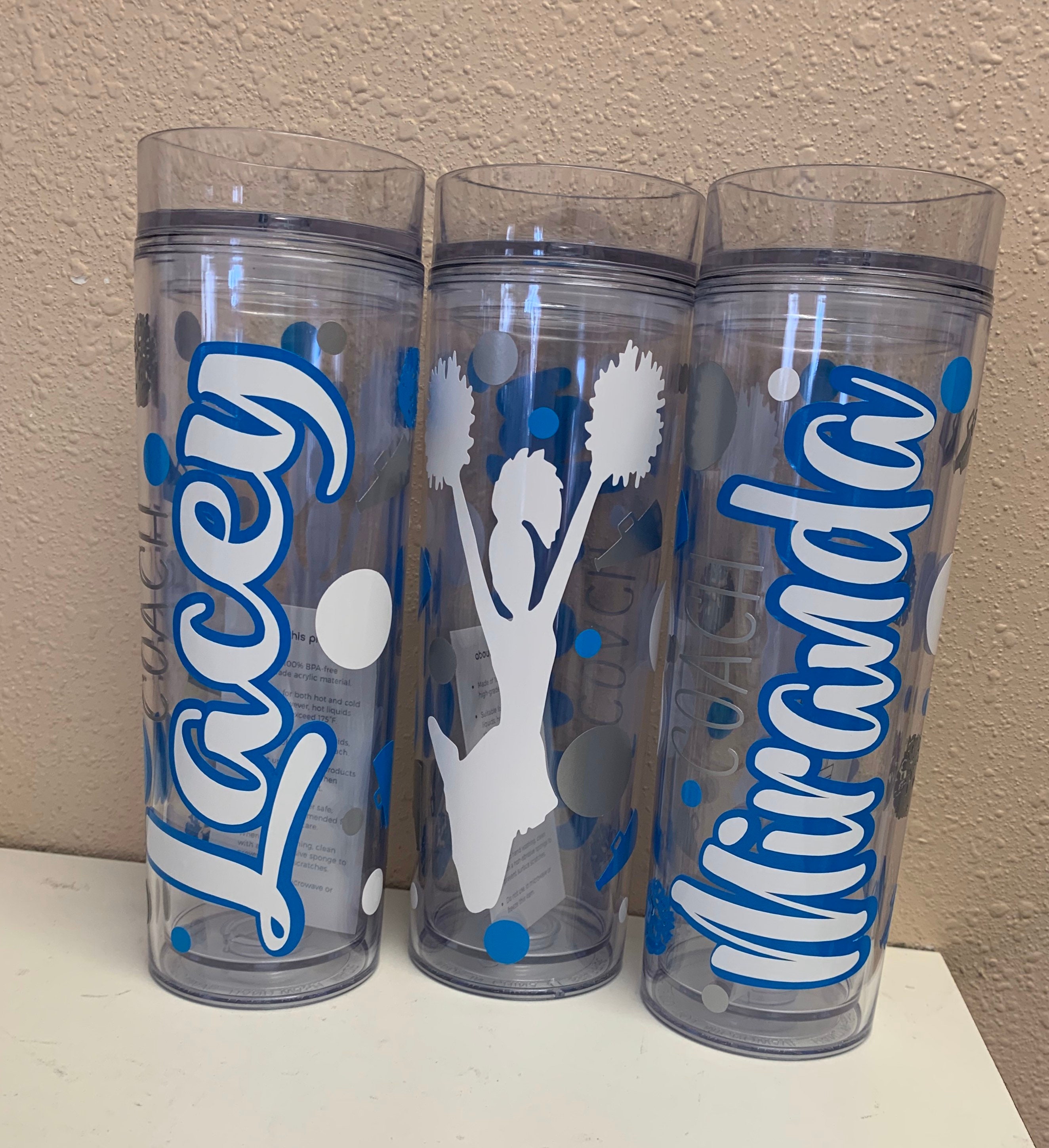 Cheerleading 16 oz Skinny Tumblers Cheer Tumbler Cup Cheer Etsy