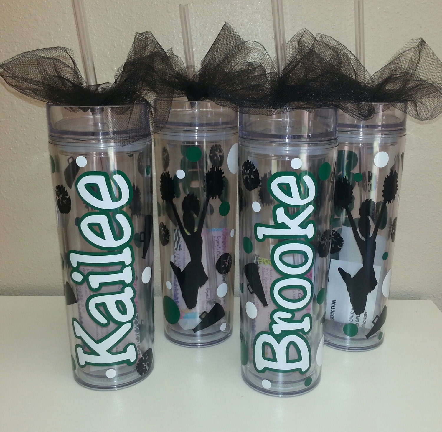 Cheerleading 16 oz Skinny Tumblers Cheer Tumbler Cup Cheer Etsy