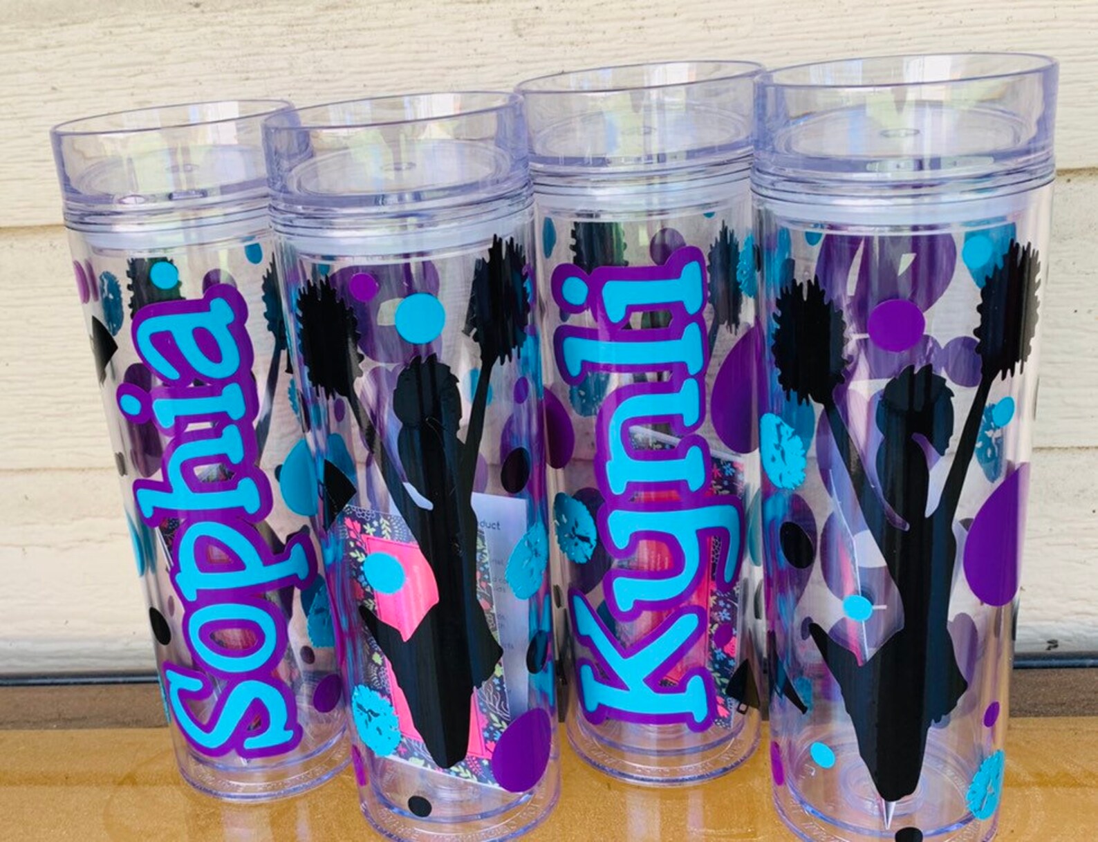 Cheerleading 16 oz Skinny Tumblers Cheer Tumbler Cup Cheer Etsy