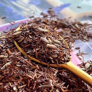 RED TEA|Lavender Berry Rooibos Loose Leaf Tea| Perfect iced tea| Loaded with antioxidants| Caffeine Free| Herbal Teas|South African Rooibos