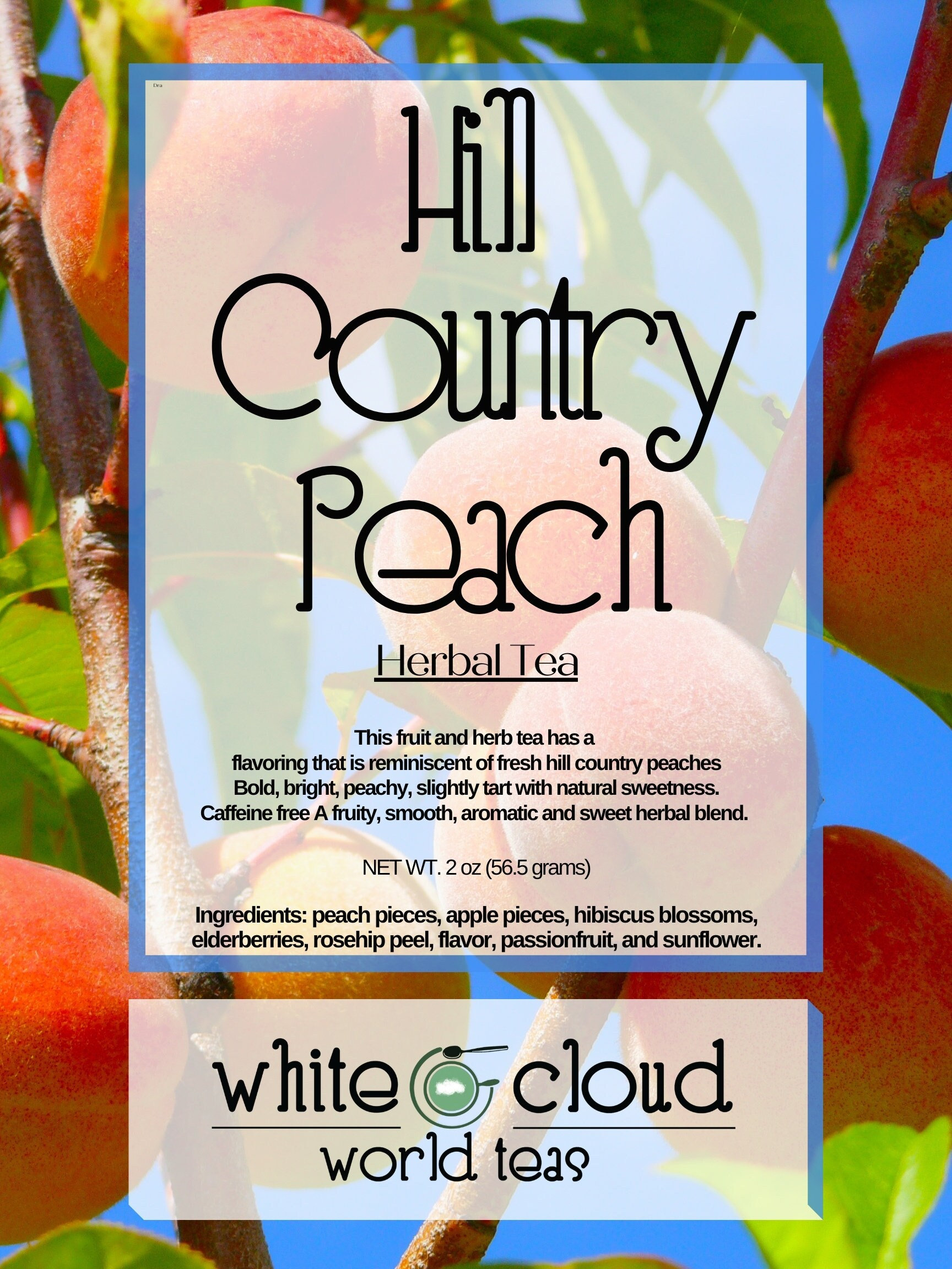 Just Peachy Herbal Tea 2.6 oz | Happy Earth Tea