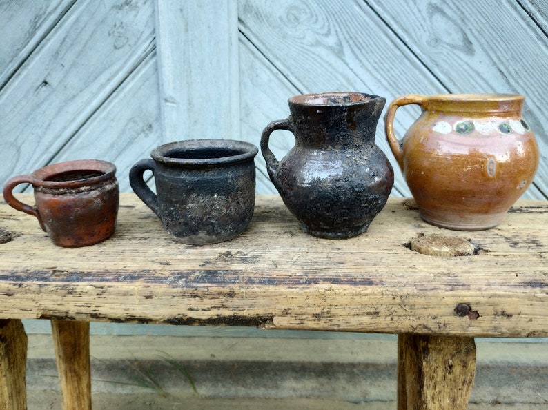 Rustic Pottery Vase Country Ceramic Clay Vase Crock Bud Vase Etsy