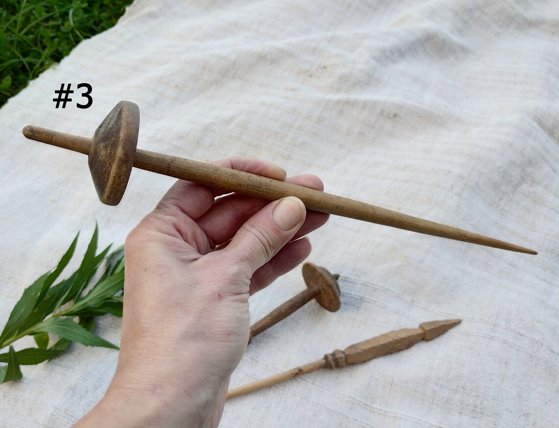 Antique weaving drop spindle set Old loom parts Ancient crafts Etsy