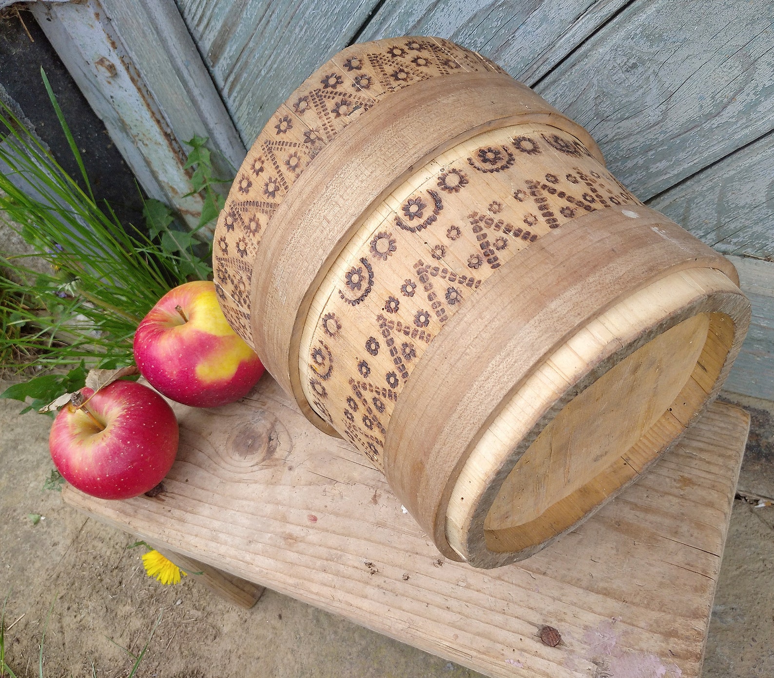 Antique Wooden Vase Wall Mounted Vase Wall Hanging Vessel Etsy