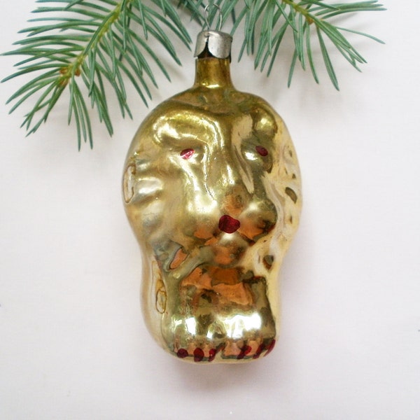 Glass Cristmas ornament a Lion Christmas tree decoration Soviet Vintage Shabby chic Xmas decor Shiny brite animal ornament Zodiac sign