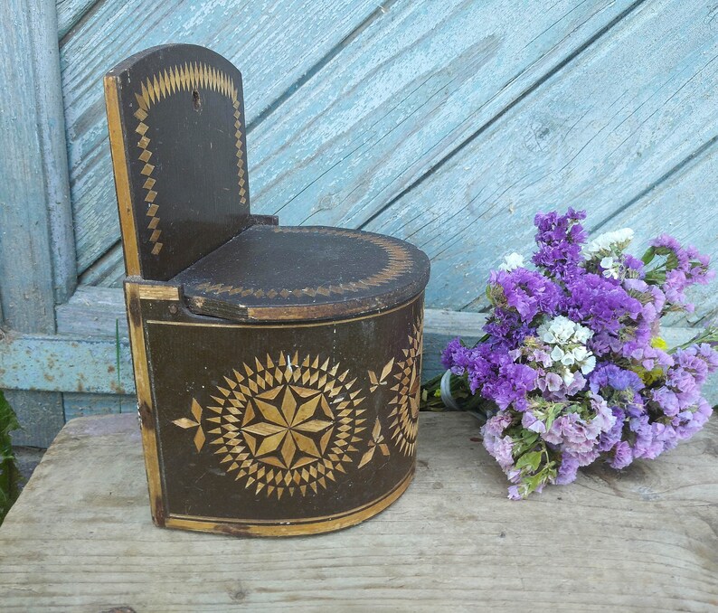 Wooden Wall Box Primitive Antique Wall Hanging Lidded Box of - Etsy