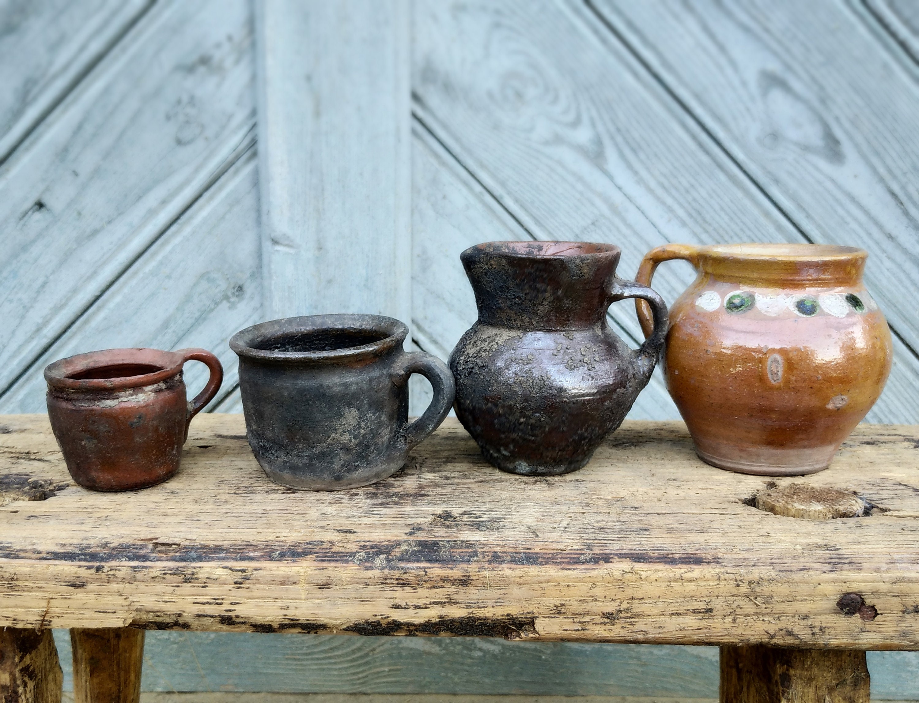 Rustic pottery vase Country ceramic clay vase crock Bud vase Etsy