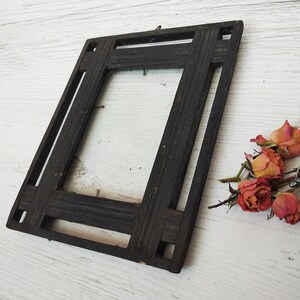 Antique Wood Frame Primitive Photo Frames Rustic Hand Carved Country ...