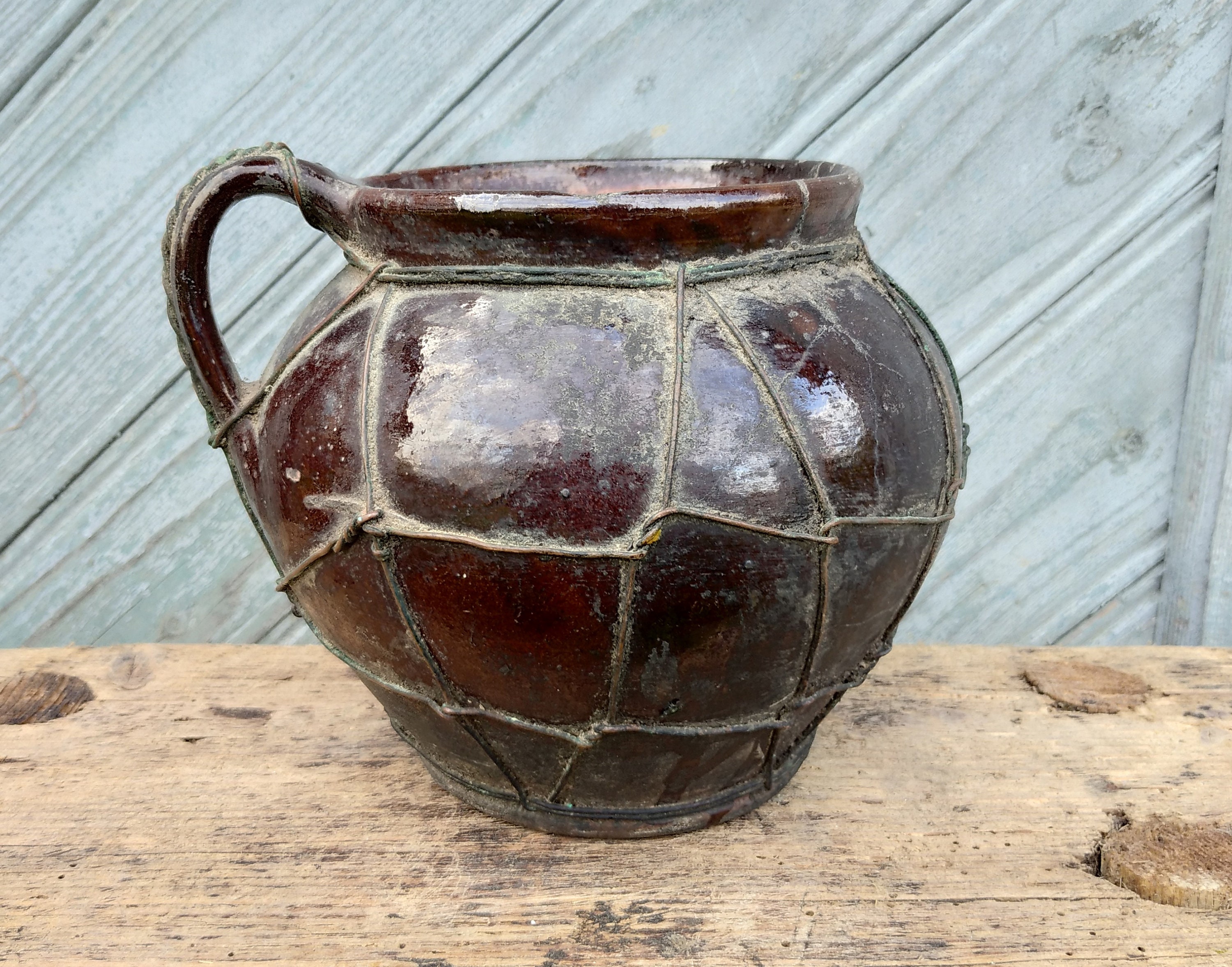 Rustic ceramic vase for flowers Antique ceramics jug Country Etsy