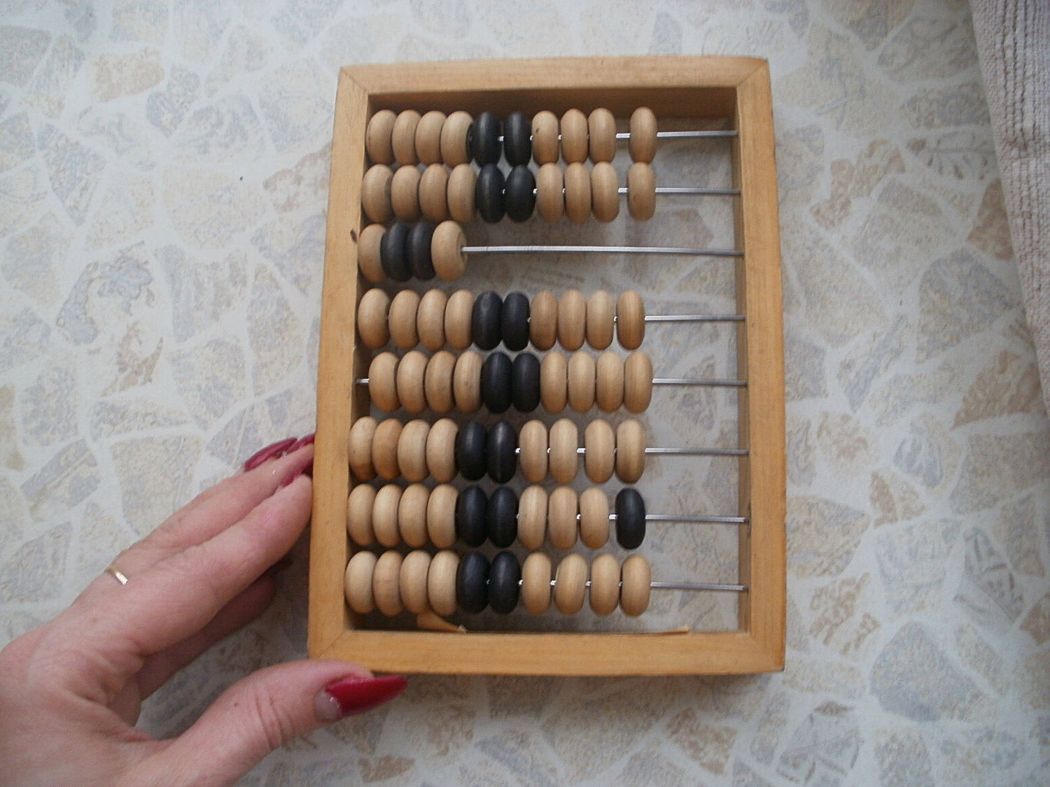 Mini abacus Wooden frame abacus Vintage counting frame Office | Etsy
