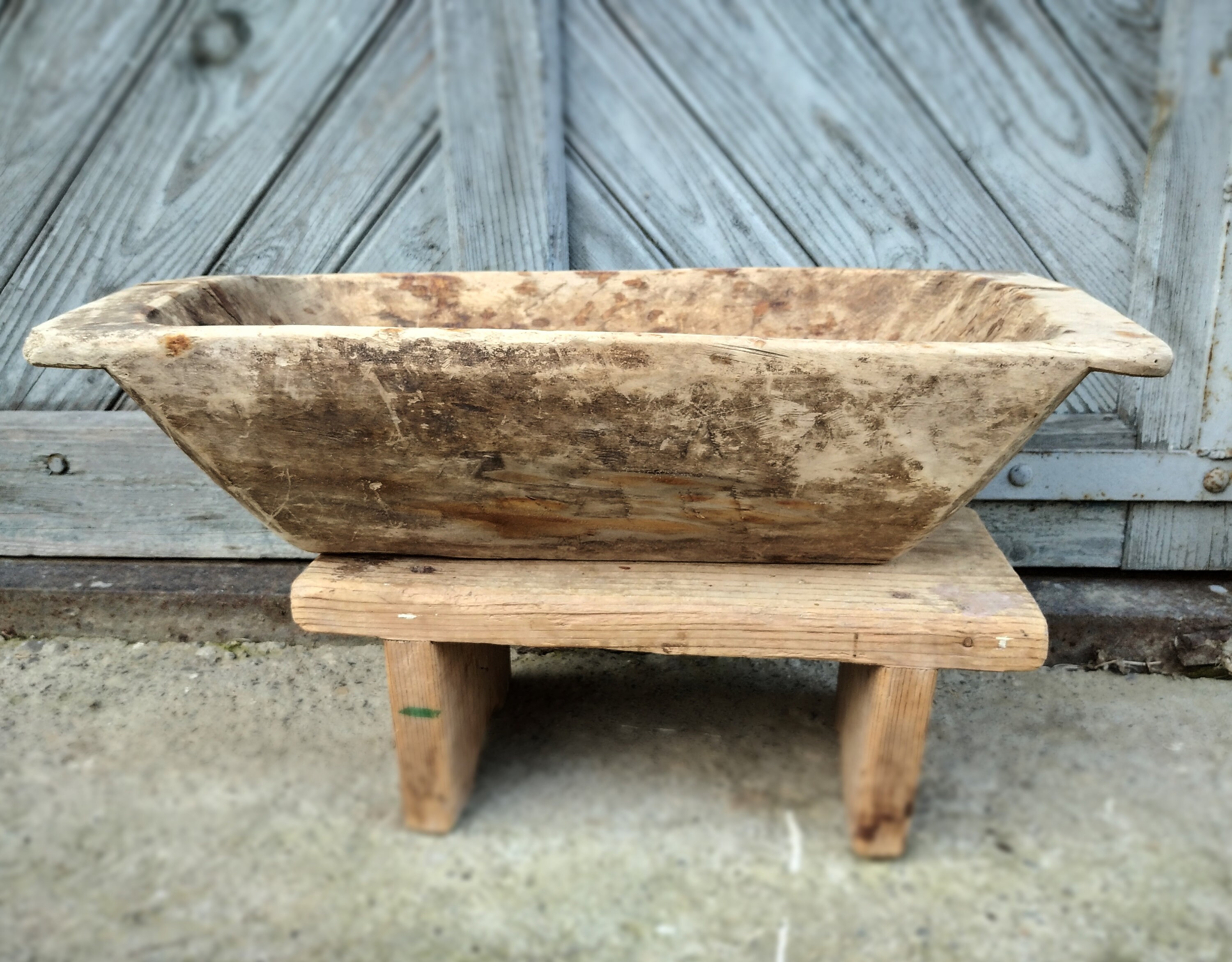Large wooden dough bowl Rustic wood bowl Country cottage decor Etsy