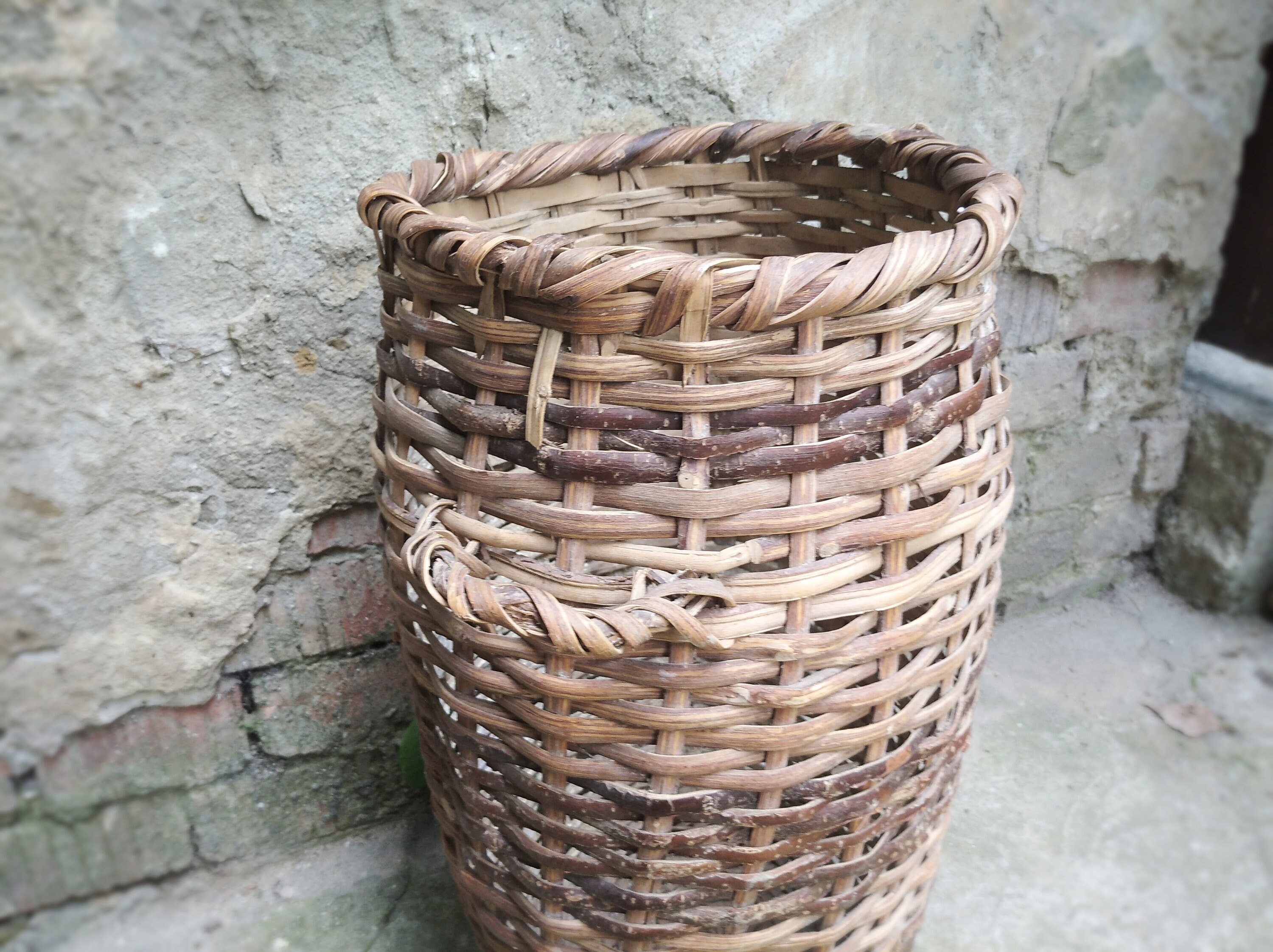 Antique wicker basket Splint hamper Laundry rustic decor Etsy