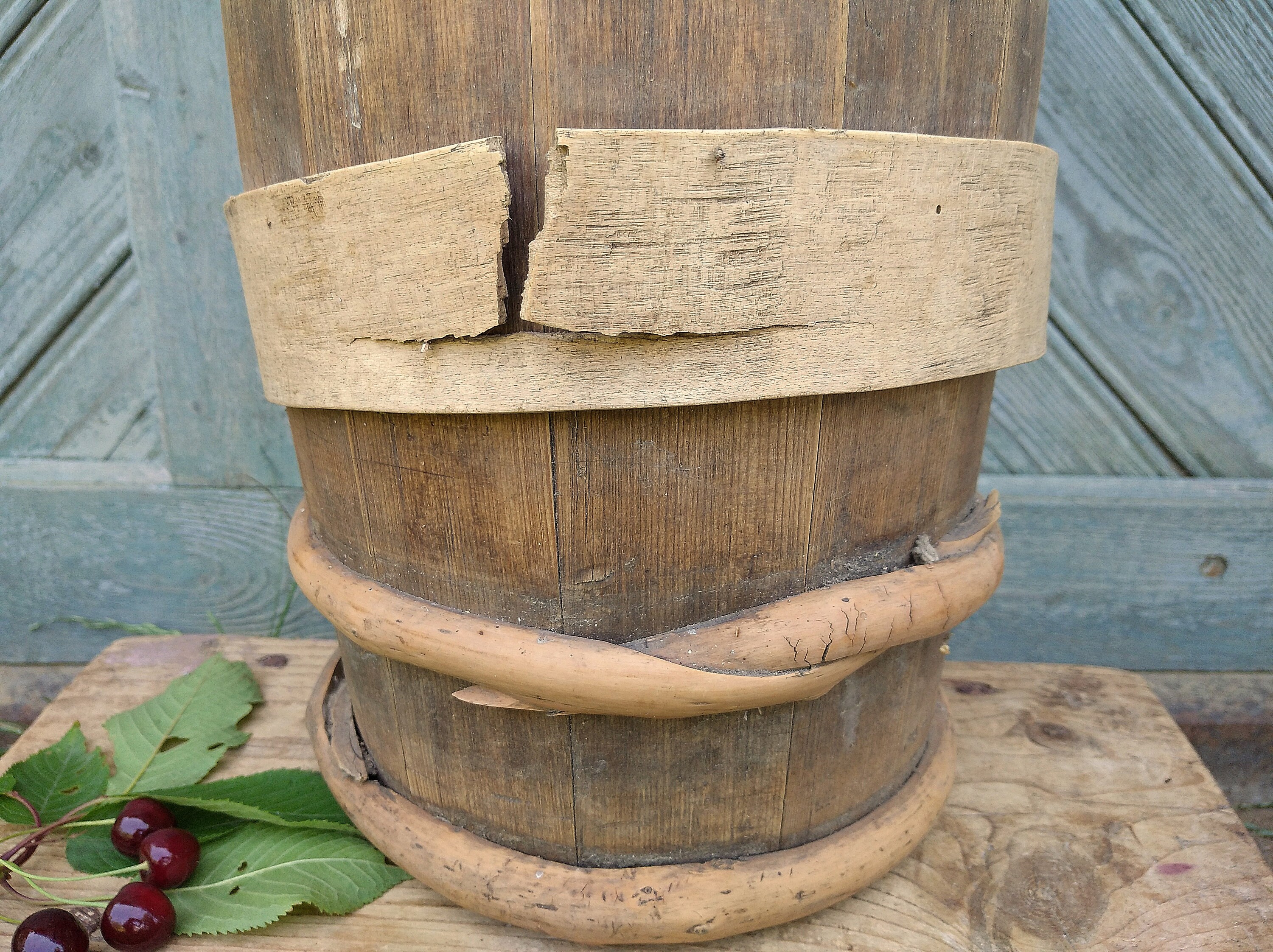 Antique Umbrella Holder Large Wooden Vase Floor Vase Rustic Etsy UK