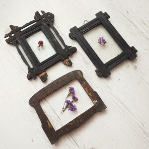 Antique Frames Set of Three Wood Photo Frame Set Primitive Photo Frames ...