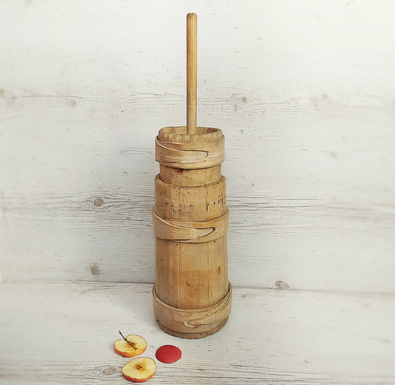 Wooden Butter Churn Primitive Antique Country Decor Large Etsy