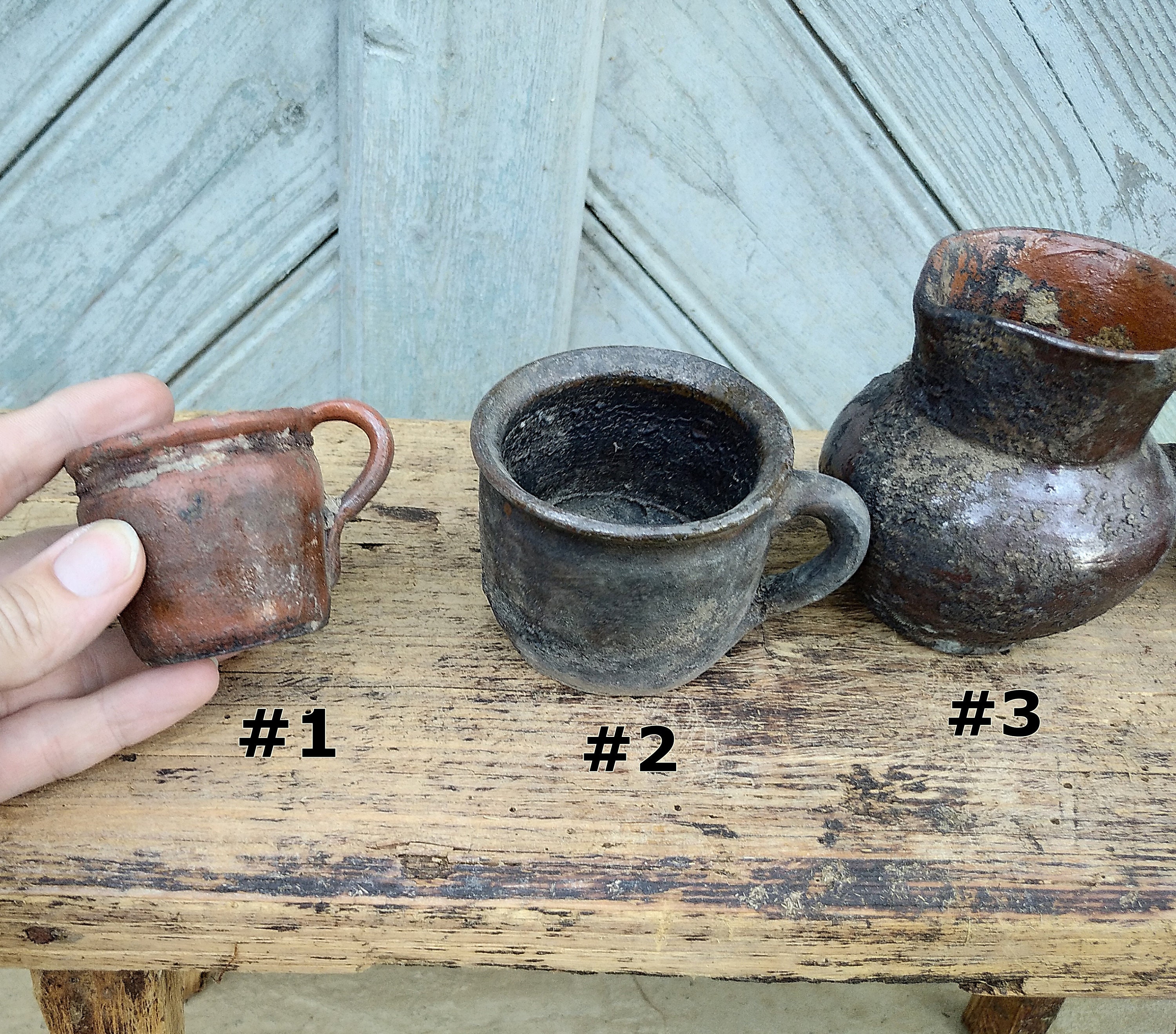 Rustic pottery vase Country ceramic clay vase crock Bud vase Etsy