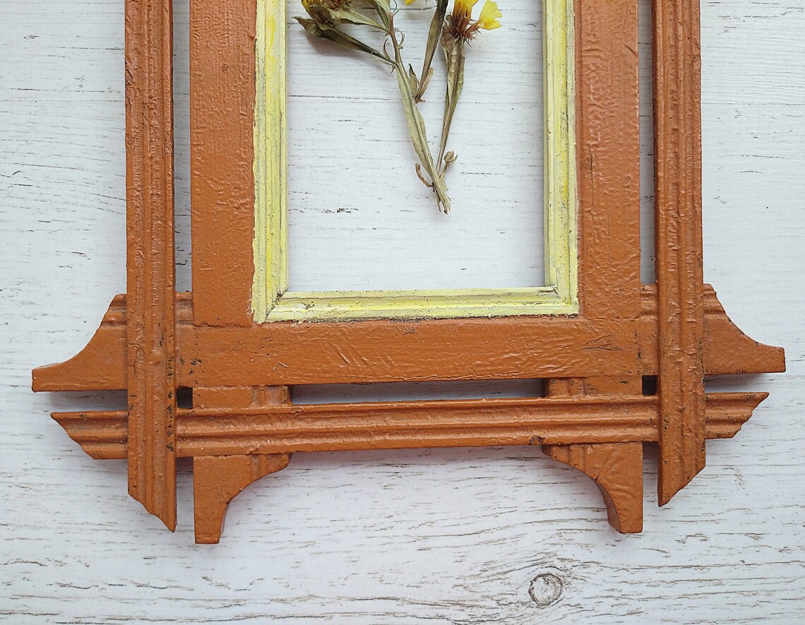 Antique wooden frame Wood picture frame 11 Old photo Etsy