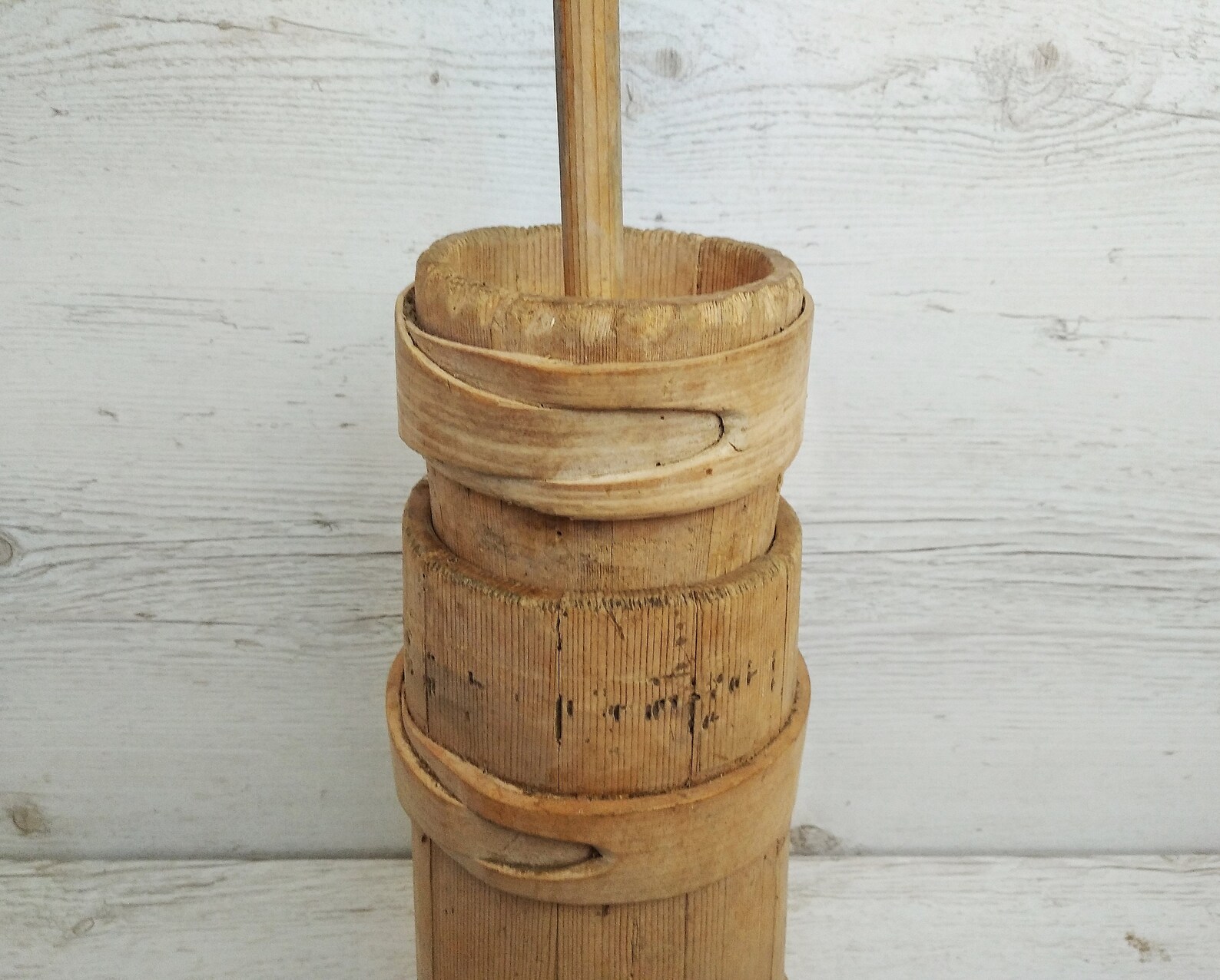 Wooden Butter Churn Primitive Antique Country Decor Large Etsy